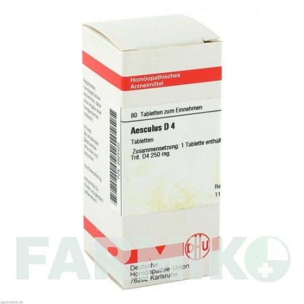 ЕСКУЛЮС (AESCULUS) D 4 таблетки 80 шт - Гомеопатія DHU