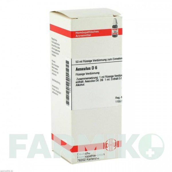 ЕСКУЛЮС (AESCULUS) D 6 розчин 50 мл - Гомеопатія DHU