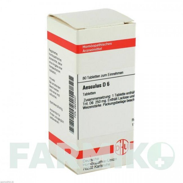 ЭСКУЛЮС (AESCULUS) D 6 таблетки 80 шт - Гомеопатия DHU