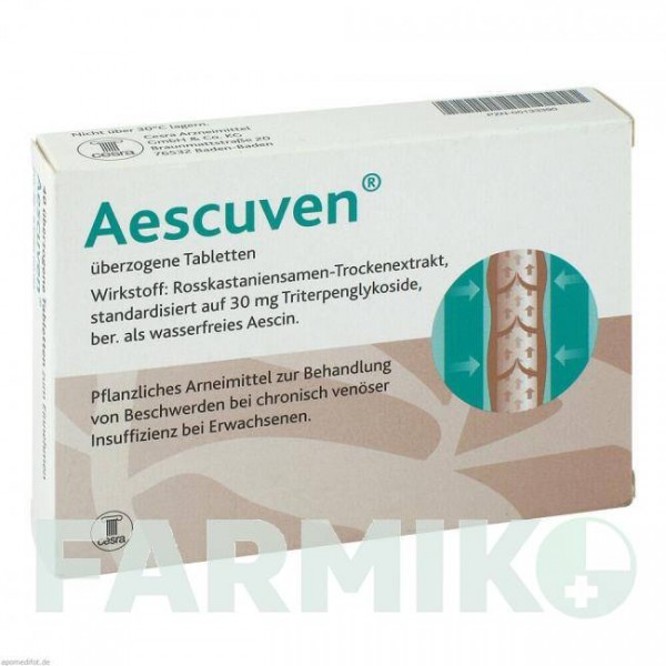 ЭСКУВЕН (AESCUVEN) таблетки 40 шт - Плоды конского каштана CESRA