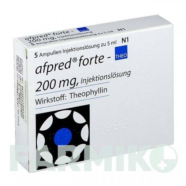 АФПРЕД (AFPRED) 200 мг раствор 5x5 мл - Теофиллин GLENWOOD