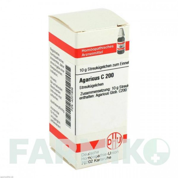 АГАРІКУС (AGARICUS) C 200 глобули 10 г - Гомеопатія DHU