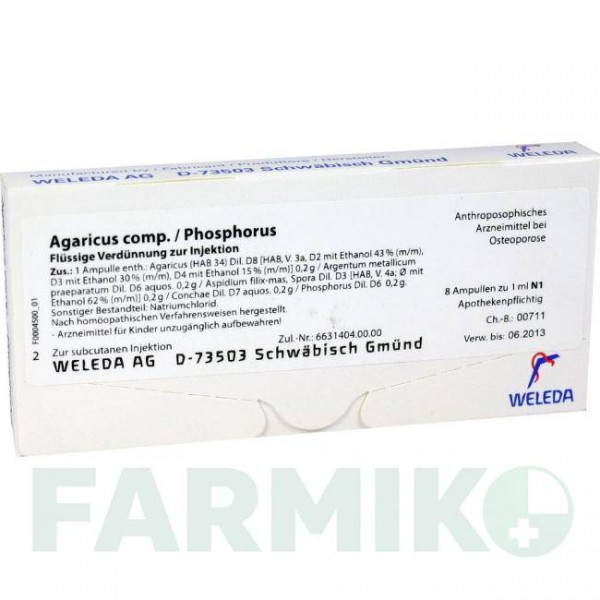 АГАРИКУС КОМП (AGARICUS COMP) ампули 8x1 мл - Гомеопатія WELEDA