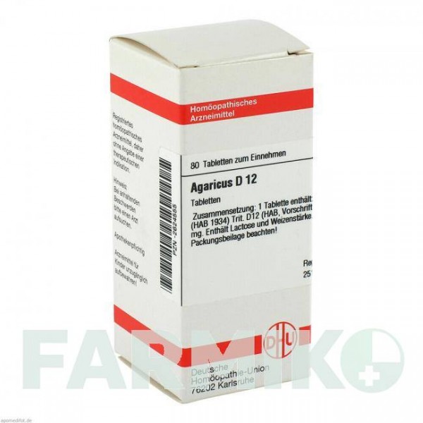 АГАРИКУС (AGARICUS) D 12 таблетки 80 шт - Гомеопатия DHU