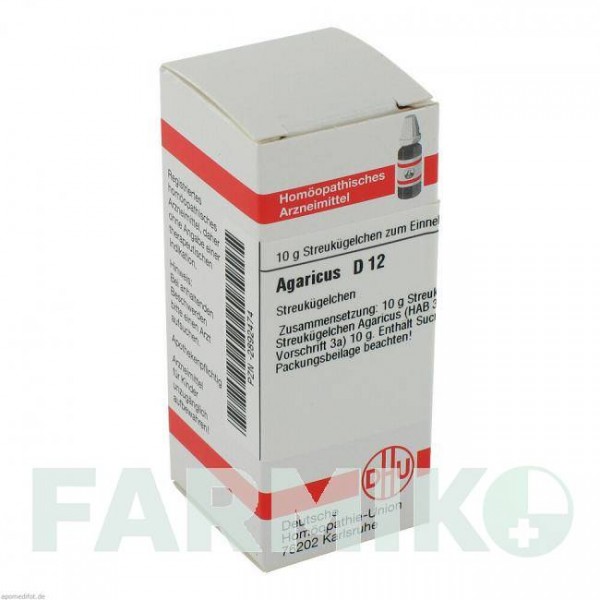 АГАРІКУС (AGARICUS) D 12 глобули 10 г - Гомеопатія DHU