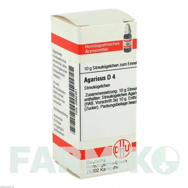 АГАРІКУС (AGARICUS) D 4 глобули 10 г - Гомеопатія DHU