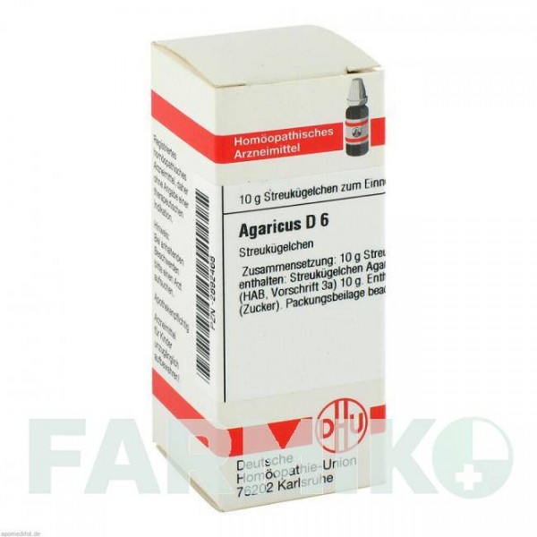 АГАРИКУС (AGARICUS) D 6 глобули 10 г - Гомеопатия DHU
