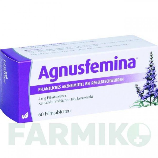 АГНУСФЕМІНА (AGNUSFEMINA) 4 мг таблетки 60 шт - Плоди цнотливого дерева HUBNER NATUR