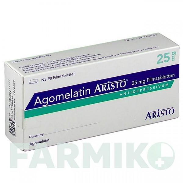 АГОМЕЛАТИН (AGOMELATIN) 25 мг таблетки 98 шт - Агомелатин ARISTO PHARMA