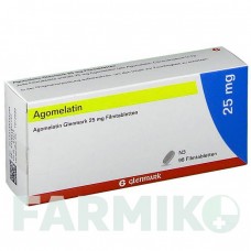 АГОМЕЛАТИН (AGOMELATIN) 25 мг таблетки 98 шт - Агомелатин GLENMARK