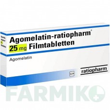 АГОМЕЛАТИН (AGOMELATIN) 25 мг таблетки 98 шт - Агомелатин RATIOPHARM