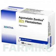 АГОМЕЛАТИН (AGOMELATIN) 25 мг таблетки 98 шт - Агомелатин ZENTIVA