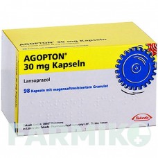 АГОПТОН (AGOPTON) 30 мг капсулы 98 шт - Лансопразол TAKEDA