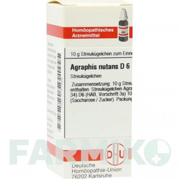 АГРАФИС НУТАНС (AGRAPHIS NUTANS) D 6 глобули 10 г - Гомеопатия DHU