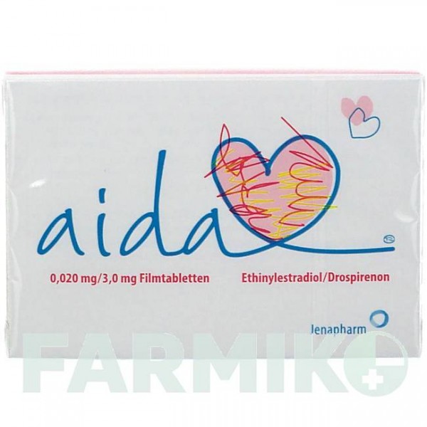 АИДА (AIDA) 0,02 мг/3 мг таблетки 21 шт - Дроспиренон, Этинилэстрадиол JENAPHARM