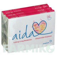 АІДА (AIDA) 0,02 мг/3 мг таблетки 6x21 шт - Дроспіренон, Етинілестрадіол JENAPHARM