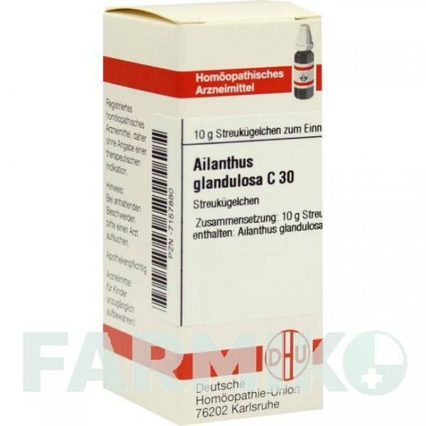 АЙЛАНТУС ГЛАНДУЛОСА (AILANTHUS GLANDULOSA) C 30 глобули 10 г - Гомеопатия DHU