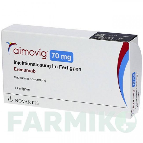 АЙМОВИГ (AIMOVIG) 70 мг раствор 1 шт - Эренумаб NOVARTIS