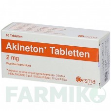 АКИНЕТОН (AKINETON) 2 мг таблетки 60 шт - Бипериден KOHLPHARMA