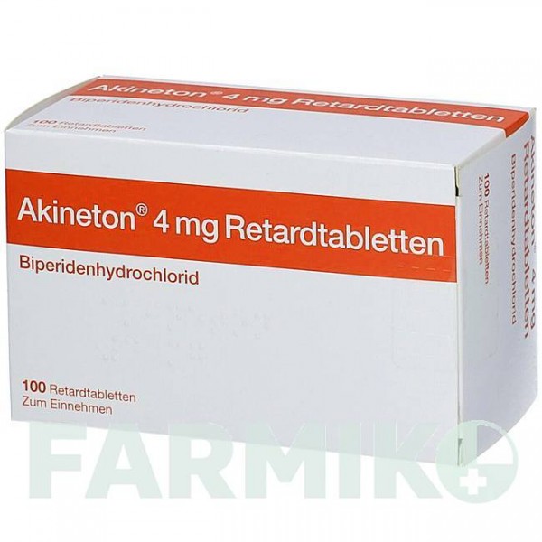 АКИНЕТОН (AKINETON) 4 мг таблетки 100 шт - Бипериден AXICORP PHARMA