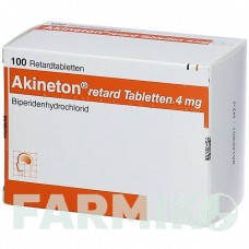 АКИНЕТОН (AKINETON) 4 мг таблетки 100 шт - Бипериден EUROPEAN PHARMA