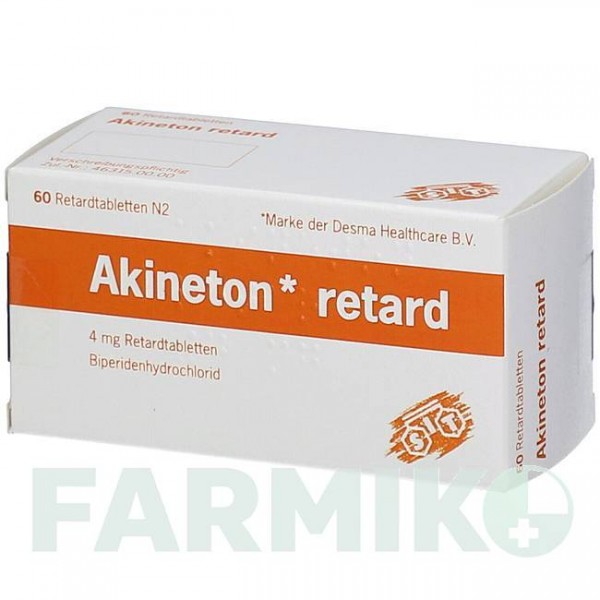АКІНЕТОН (AKINETON) таблетки 60 шт - Біпериден EMRA-MED