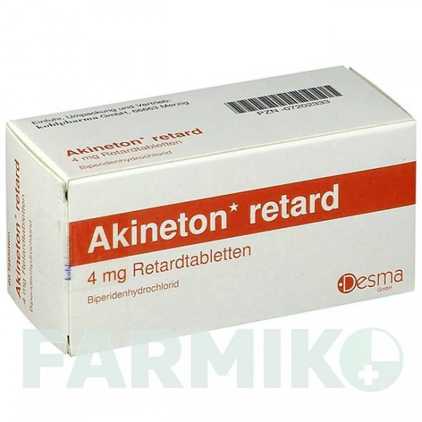 АКІНЕТОН (AKINETON) таблетки 60 шт - Біпериден KOHLPHARMA