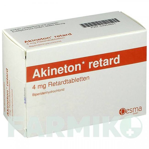 АКИНЕТОН (AKINETON) таблетки 100 шт - Бипериден KOHLPHARMA