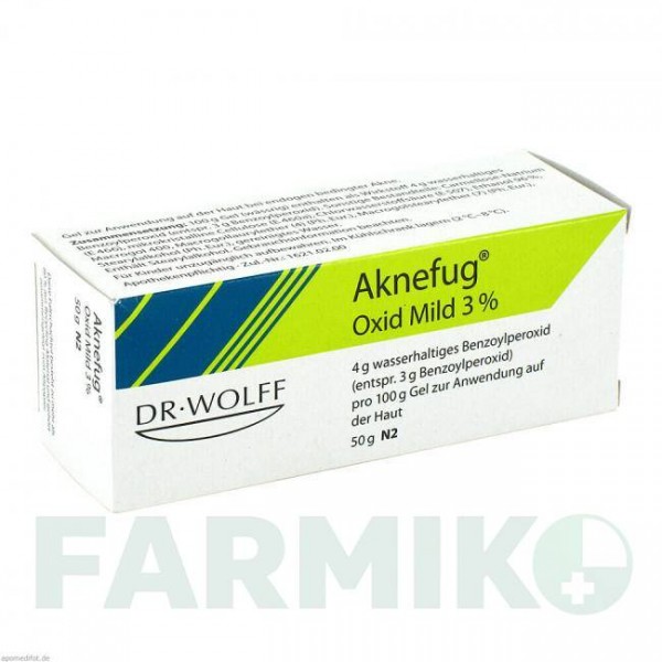 АКНЕФУГ (AKNEFUG) 3% гель 50 г - Бензоил пероксид DR.AUGUST WOLFF