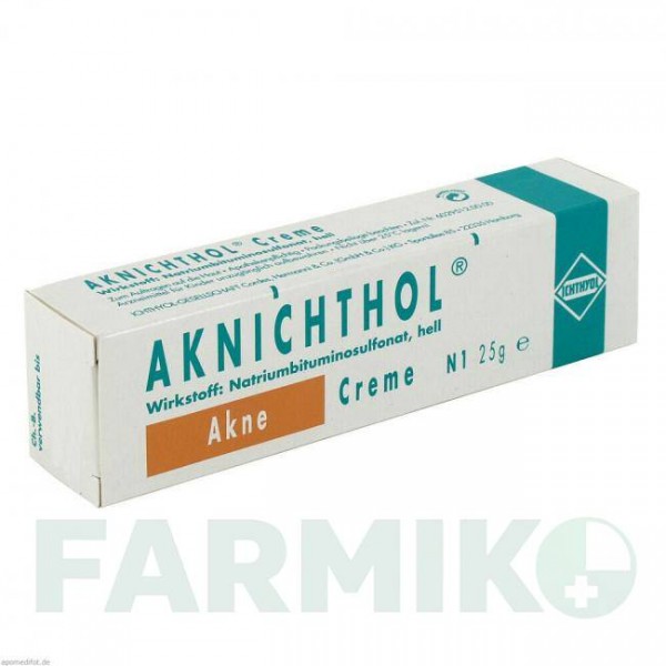 АКНЕТОЛ (AKNICHTHOL) крем 25 г - Бітуміносульфонат ICHTHYOL-GESELLSCHAFT CORDES