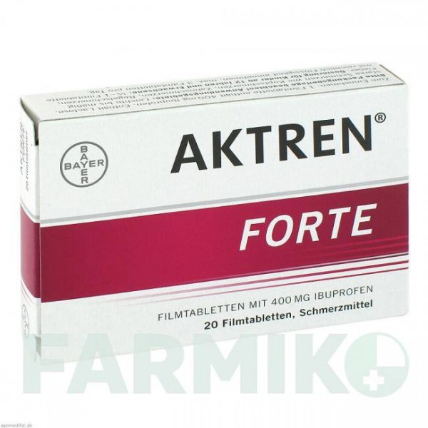 АКТРЕН (AKTREN) таблетки 20 шт - Ибупрофен BAYER