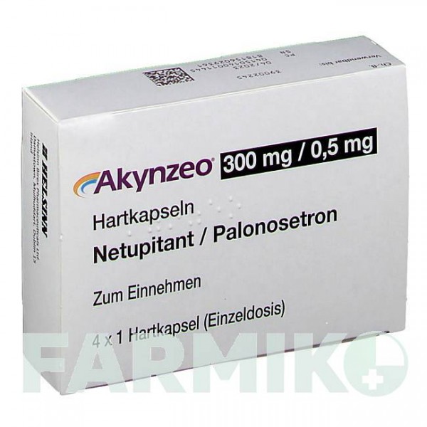 АКІНЗЕО (AKYNZEO) 300 мг/0,5 мг капсули 4 шт - Палоносетрон, Інше ESTEVE PHARMACEUTICALS