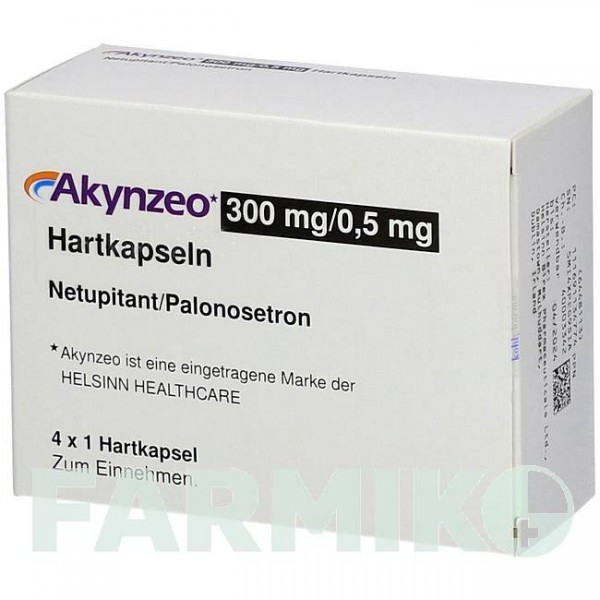 АКІНЗЕО (AKYNZEO) 300 мг/0,5 мг капсули 4 шт - Палоносетрон, Інше KOHLPHARMA