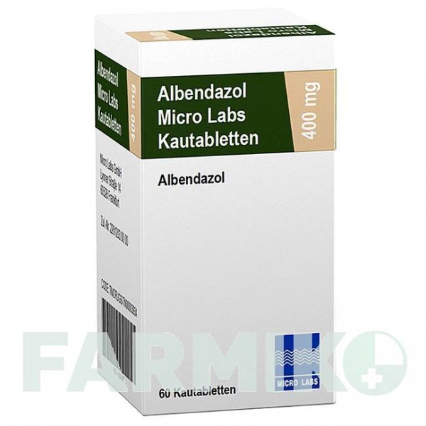 АЛЬБЕНДАЗОЛ (ALBENDAZOL) 400 мг таблетки 60 шт - Альбендазол MICRO LABS