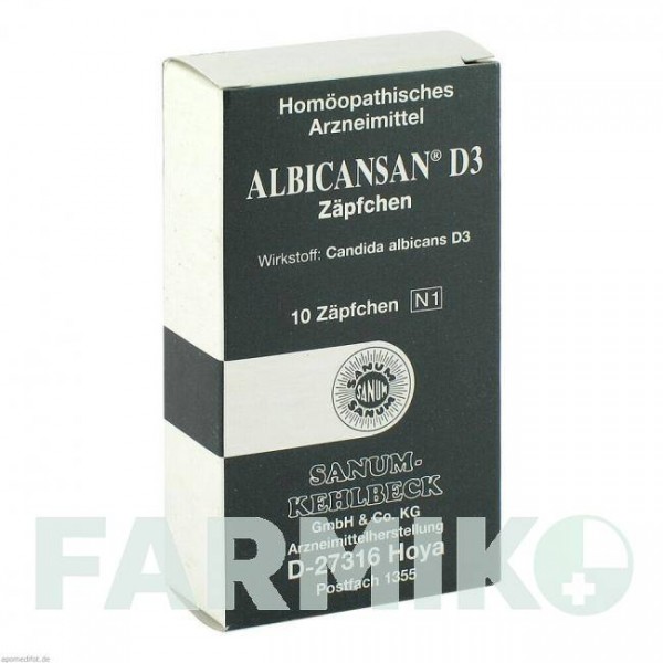 АЛЬБІКАНСАН (ALBICANSAN) D 3 супозиторії 10 шт - Гомеопатія SANUM-KEHLBECK