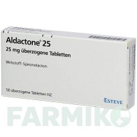 АЛЬДАКТОН (ALDACTONE) 25 таблетки 50 шт - Спиронолактон ESTEVE PHARMACEUTICALS