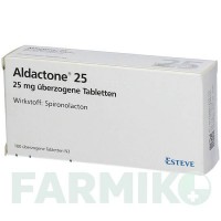АЛЬДАКТОН (ALDACTONE) 25 таблетки 100 шт - Спиронолактон ESTEVE PHARMACEUTICALS