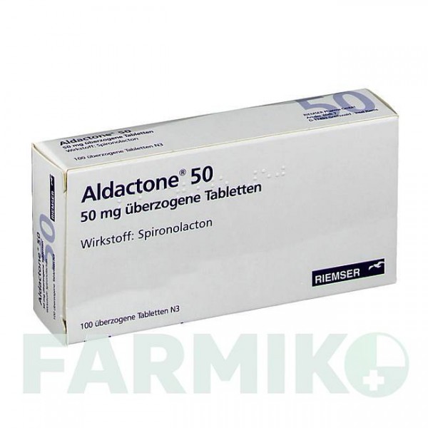 АЛЬДАКТОН (ALDACTONE) 50 таблетки 100 шт - Спиронолактон ESTEVE PHARMACEUTICALS