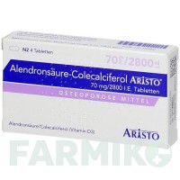 АЛЕНДРОНСАУР (ALENDRONSAURE) 70 мг/2800 МО таблетки 4 шт - Алендронова кислота, Колекальциферол ARISTO PHARMA
