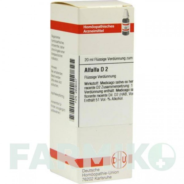 АЛЬФАЛЬФА (ALFALFA) D 2 розчин 20 мл - Гомеопатія DHU