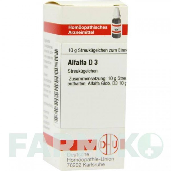 АЛЬФАЛЬФА (ALFALFA) D 3 глобули 10 г - Гомеопатія DHU