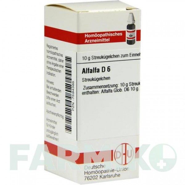 АЛЬФАЛЬФА (ALFALFA) D 6 глобули 10 г - Гомеопатия DHU