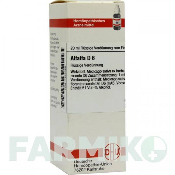АЛЬФАЛЬФА (ALFALFA) D 6 раствор 20 мл - Гомеопатия DHU