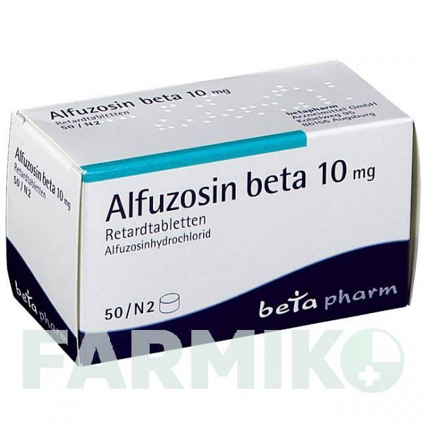 АЛФУЗОЗИН (ALFUZOSIN) 10 мг таблетки 50 шт - Альфузозин BETAPHARM