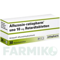 АЛФУЗОЗИН (ALFUZOSIN) 10 мг таблетки 30 шт - Альфузозин RATIOPHARM