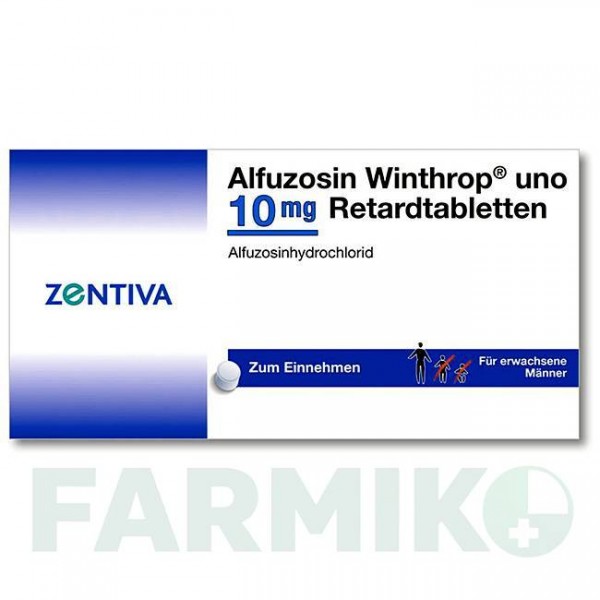 АЛФУЗОЗИН (ALFUZOSIN) 10 мг таблетки 50 шт - Альфузозин ZENTIVA