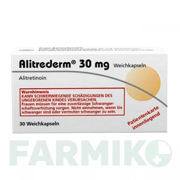 АЛІТРЕДЕРМ (ALITREDERM) 30 мг капсули 30 шт - Алітретиноїн DERMAPHARM