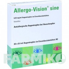 АЛЛЕРГО ВІЗІОН (ALLERGO VISION) 0,25 мг/мл піпетки 20x0,4 мл - Кетотифен OMNIVISION