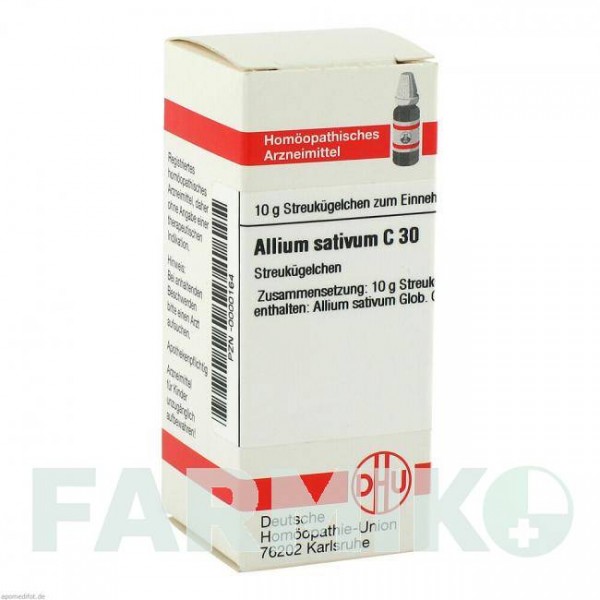 АЛЛИУМ САТИВУМ (ALLIUM SATIVUM) C 30 глобули 10 г - Гомеопатия DHU