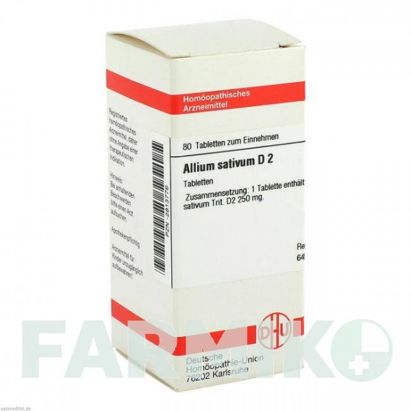АЛЛИУМ САТИВУМ (ALLIUM SATIVUM) D 2 таблетки 80 шт - Гомеопатия DHU